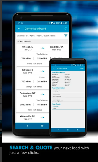 Freight broker app UI