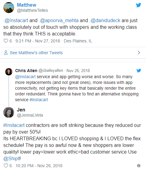 Instacart Shopper | Instacart Shoppers express anger on Twitter