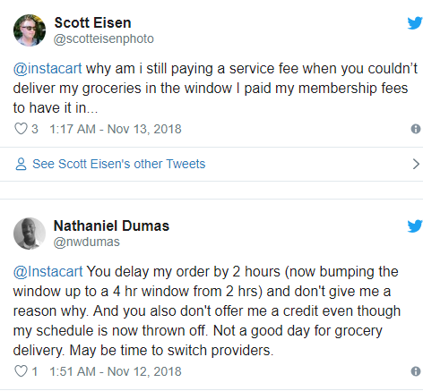 Instacart Shopper | Instacart customers contemplate switching to other platforms