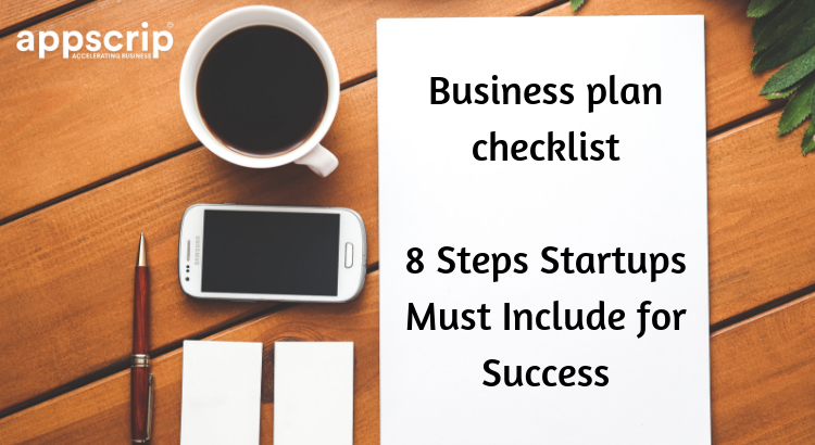business plan checklist for startups