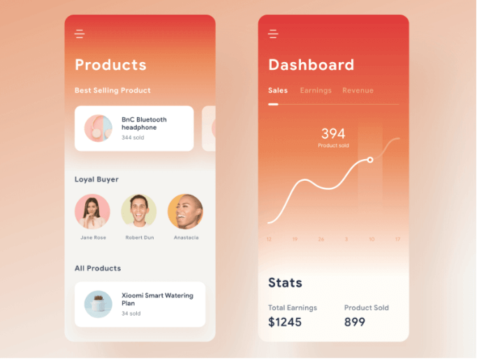 UI UX gradients