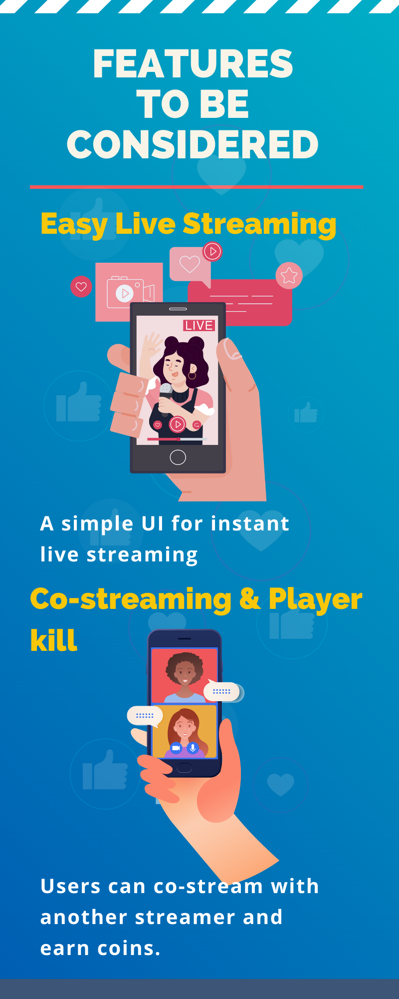 live streaming app features