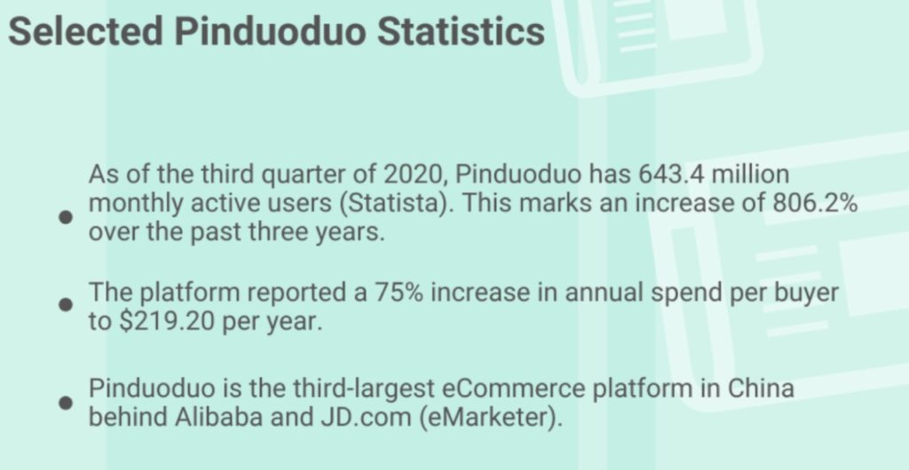 Pinduoduo stats