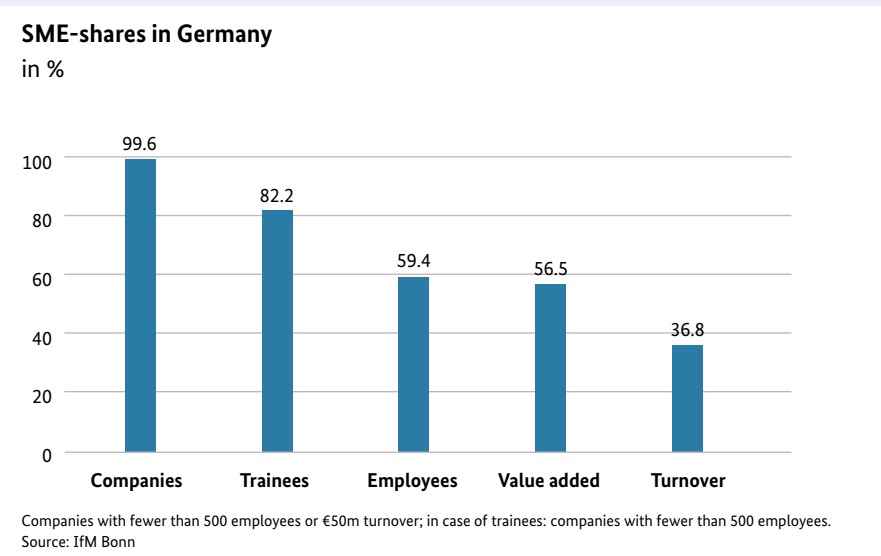 Profitable business ideas in Germany (share of SMEs)