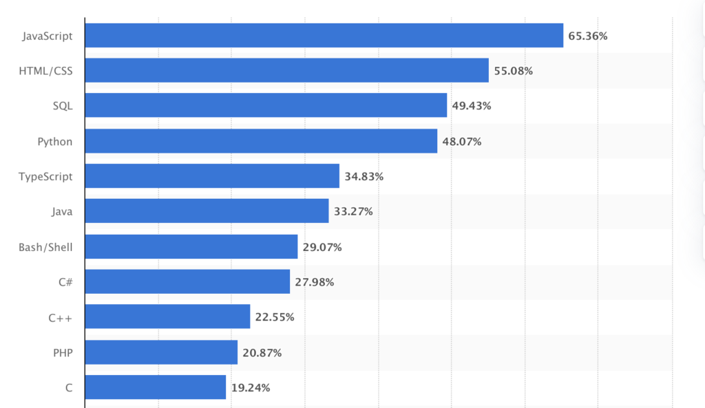 Programming languages for social media development and their popularity