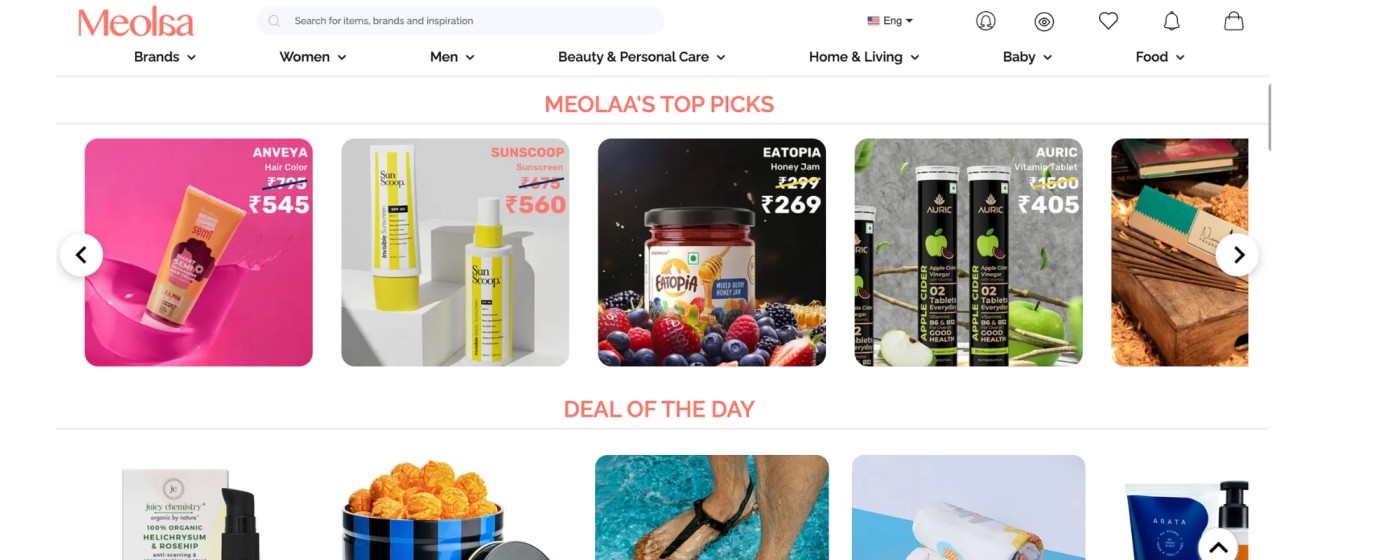 Meolaa e-commerce app