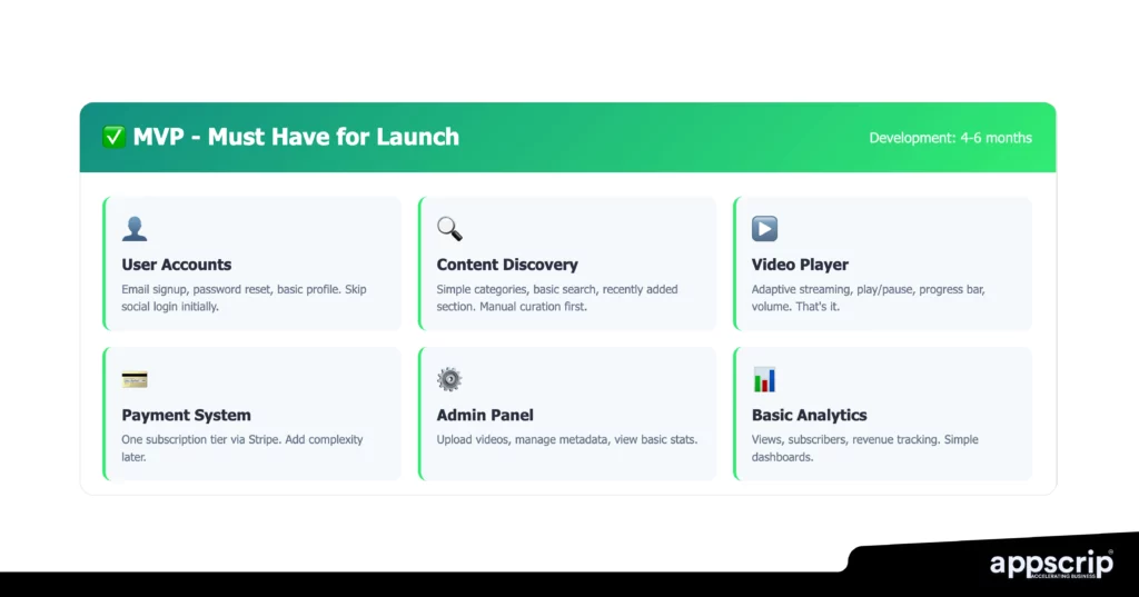 launch a video streaming app