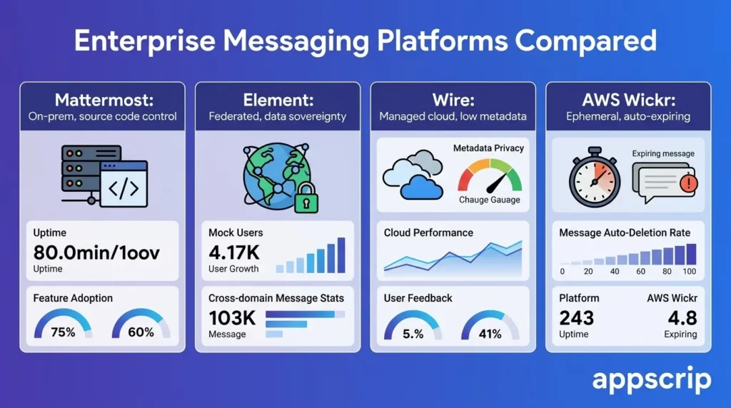 Private Messaging App for Enterprise: enterprise messaging platforms compared