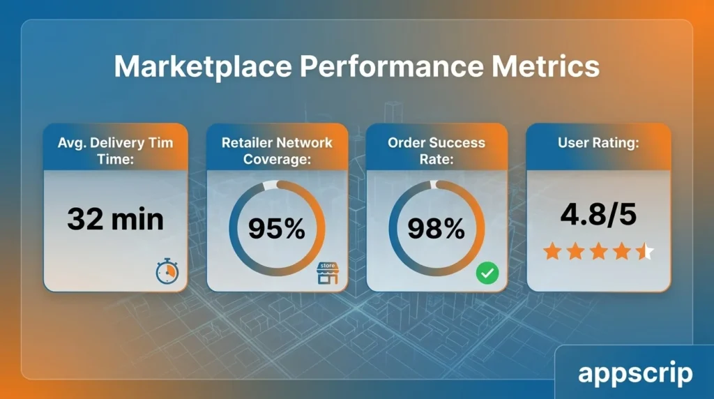 Drizly alternative - Marketplace performance metrics