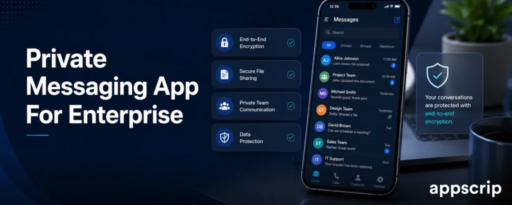 Private Messaging App for Enterprise: feature image