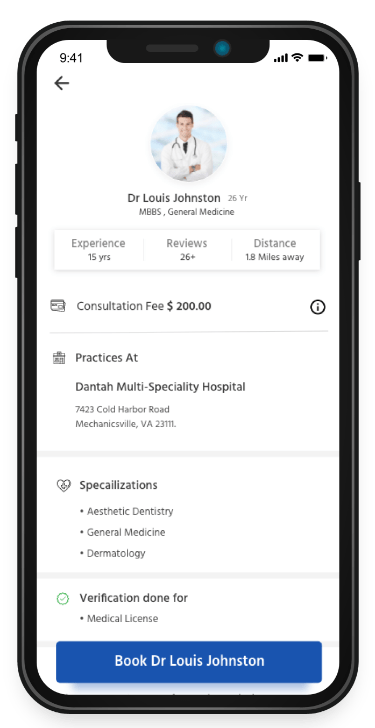 Healthcare mobile software detailed profile