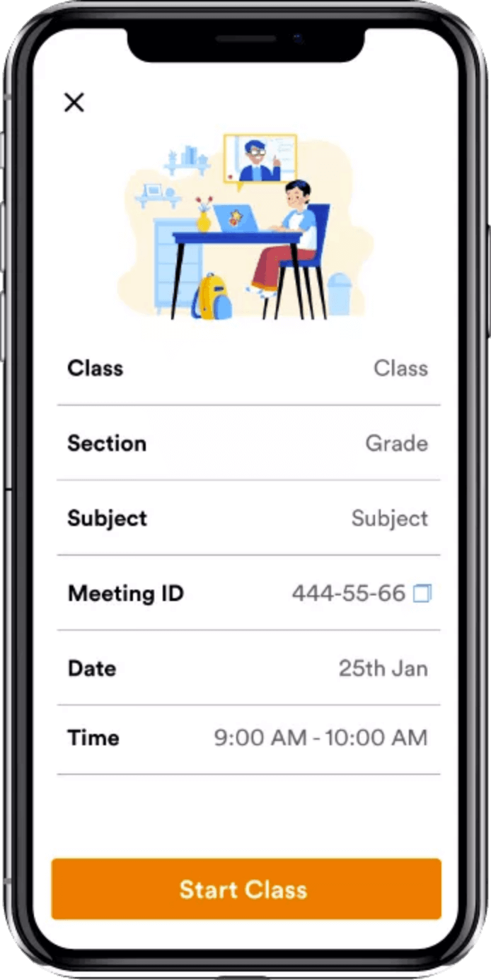 Intiate online class on classdojo clone