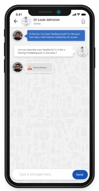 ModDoc appointment app chat with attachmentse5