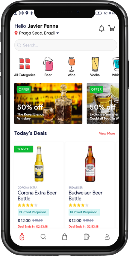 minibar clone Minibar Clone - On Demand Alcohol Delivery MarketPlace
