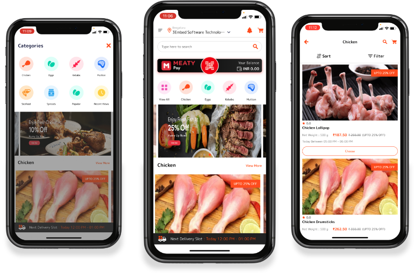 Meat delivery ap developemnt customer app
