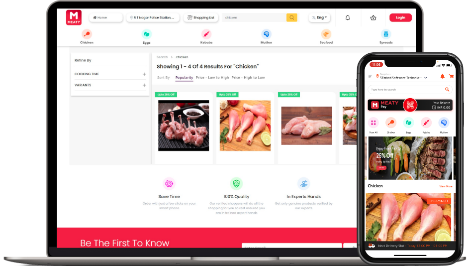 licious clone Licious Clone Meat Delivery App Software - MEATY