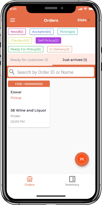alcohol delivery software self pickup updates