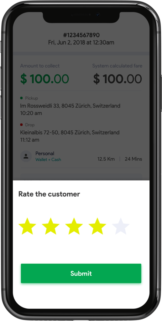 Customer Ratings Transport Booking Software