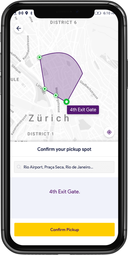 ver y actualizar detalles en la aplicación VIA Taxi