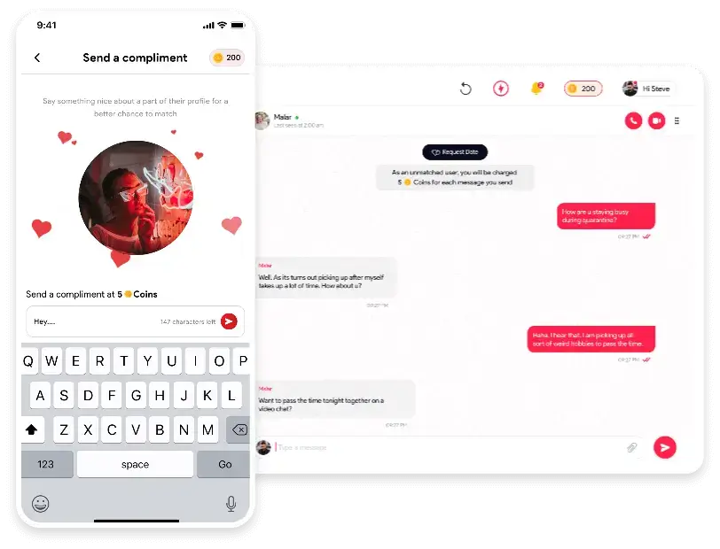 Appscrip Tinder clone chat feature