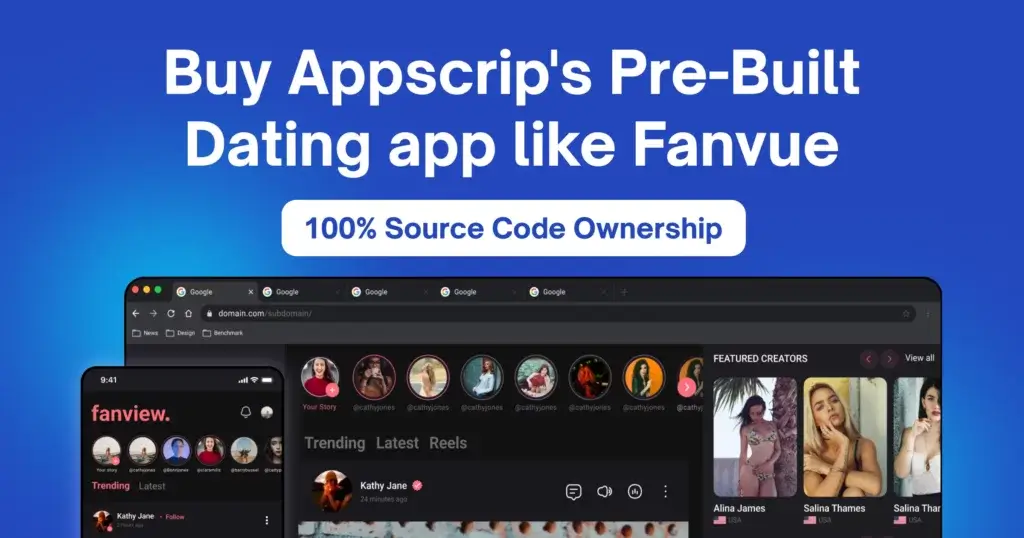 Buy The Best AI Enabled Fanvue Clone In 2024 | Appscrip